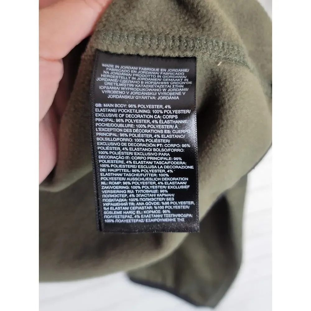 The North Face Canyonland 1/2 Zip Fleece Jacket in Taupe Green Heather, sz Small